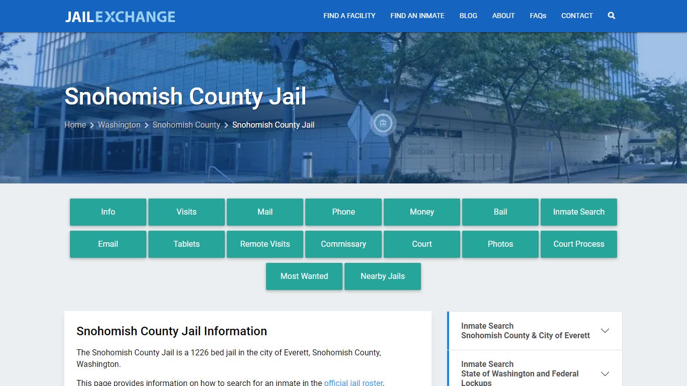 Snohomish County Jail, WA Inmate Search, Information